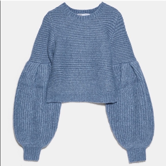 Zara Sweaters - Zara Wool Blend Balloon Sleeve Sweater